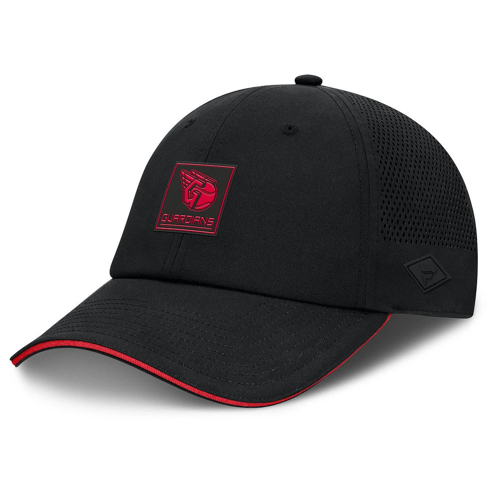 Men's Fanatics Black Cleveland Guardians Level Up Driver Adjustable Hat