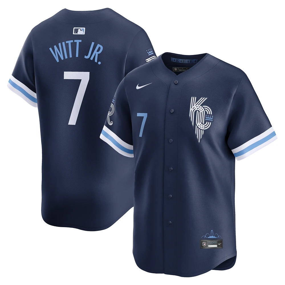 Men's Nike Bobby Witt Jr. Navy Kansas City Royals Connect Limited Jersey