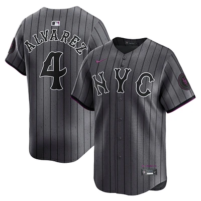 Men's Nike Francisco Alvarez Gray New York Mets City Connect Limited Jersey