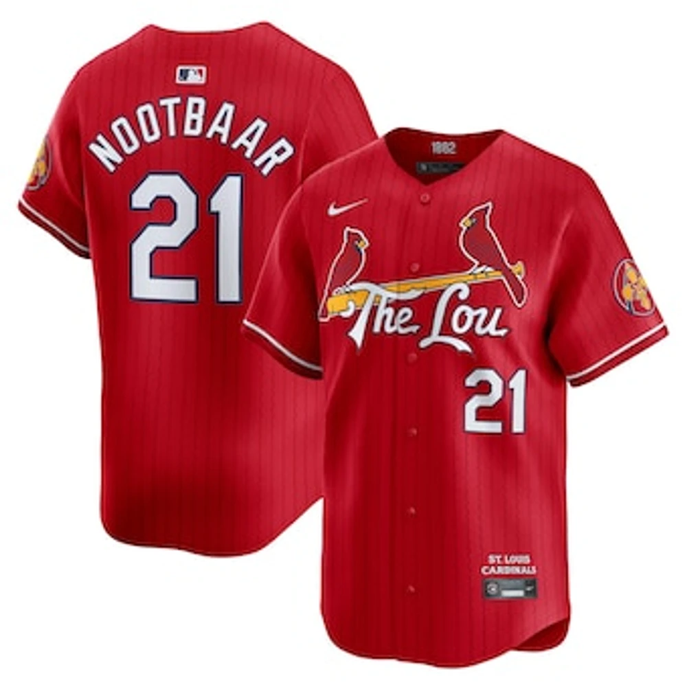 Men's Nike Lars Nootbaar Red St. Louis Cardinals City Connect Limited Jersey