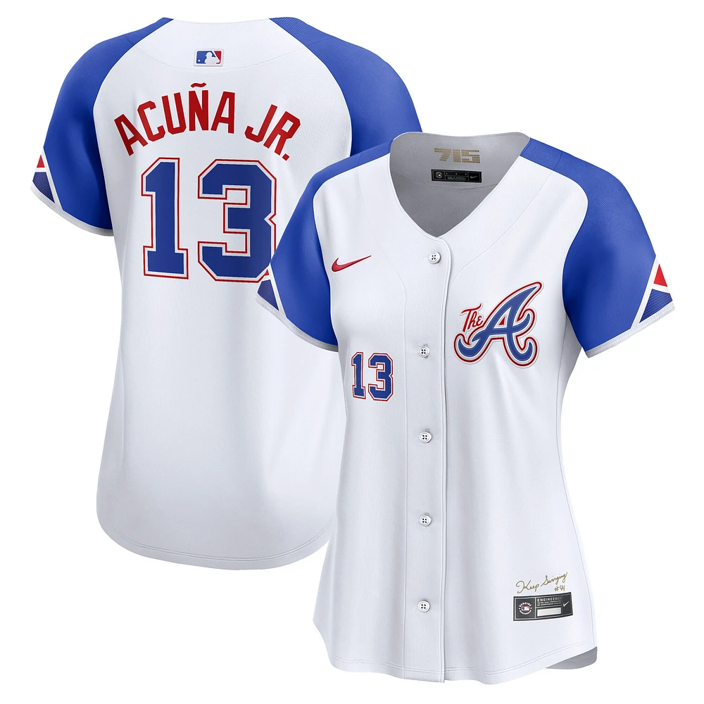 Women's Nike Ronald Acuña Jr. White Atlanta Braves City Connect Limited Player Jersey