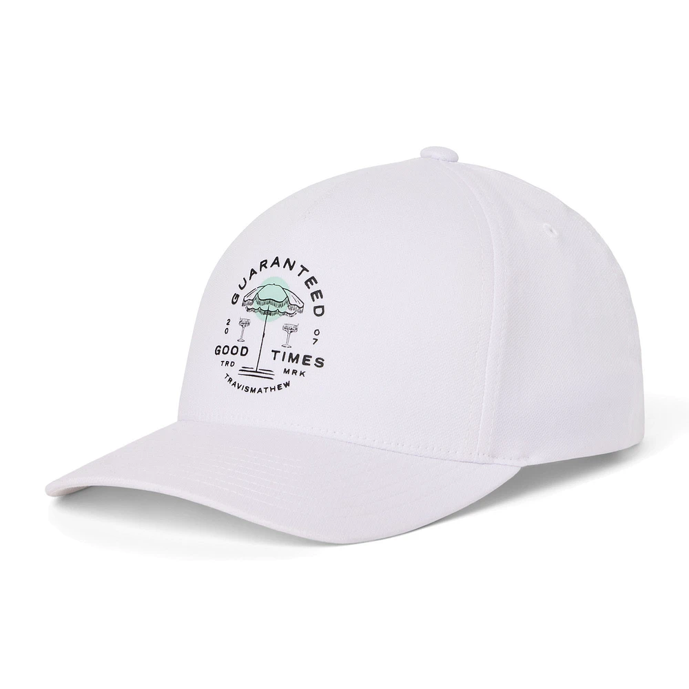 Men's White Travis Mathew Summer Sail Adjustable Hat