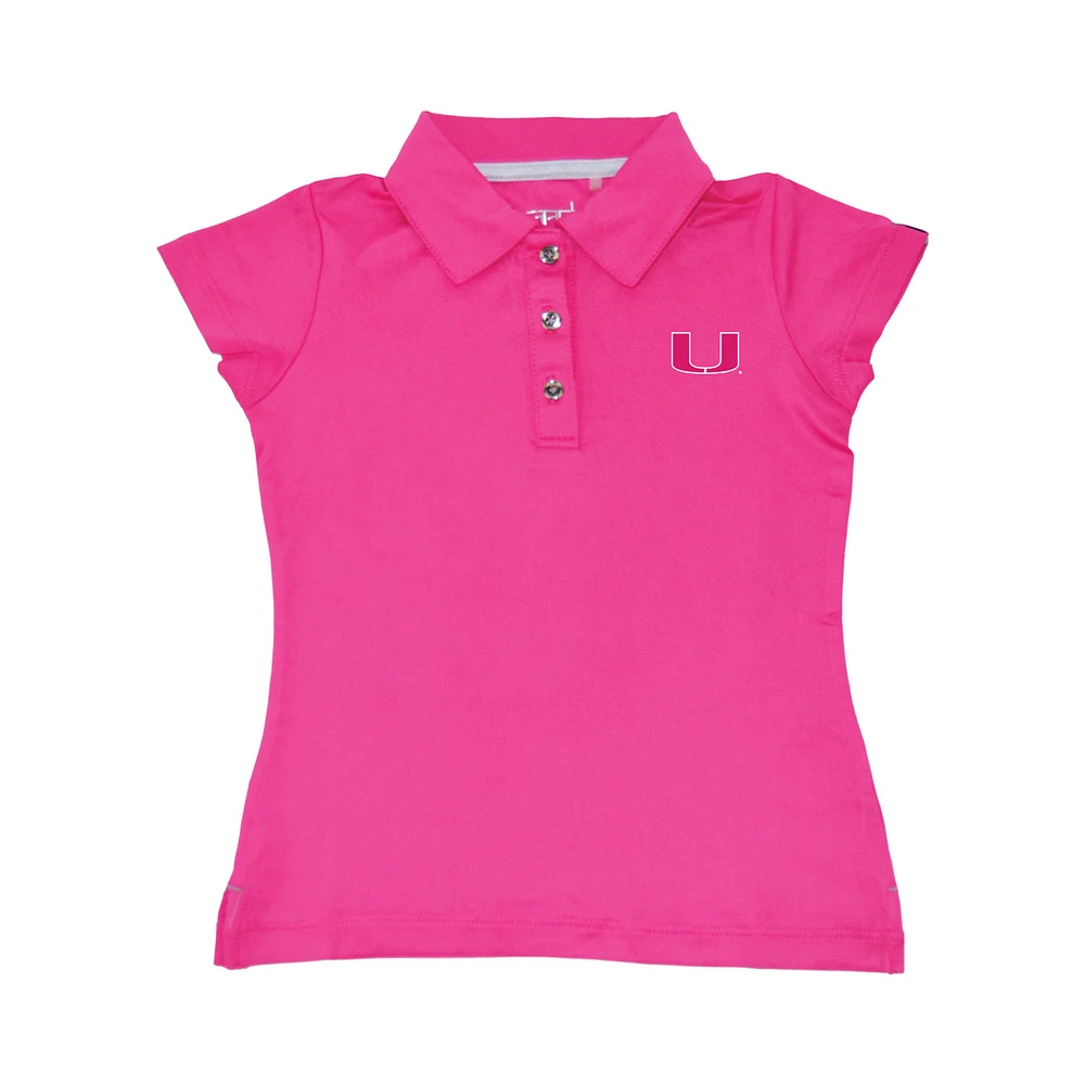 Girls Toddler Garb Light Pink Miami Hurricanes Brighton Polo