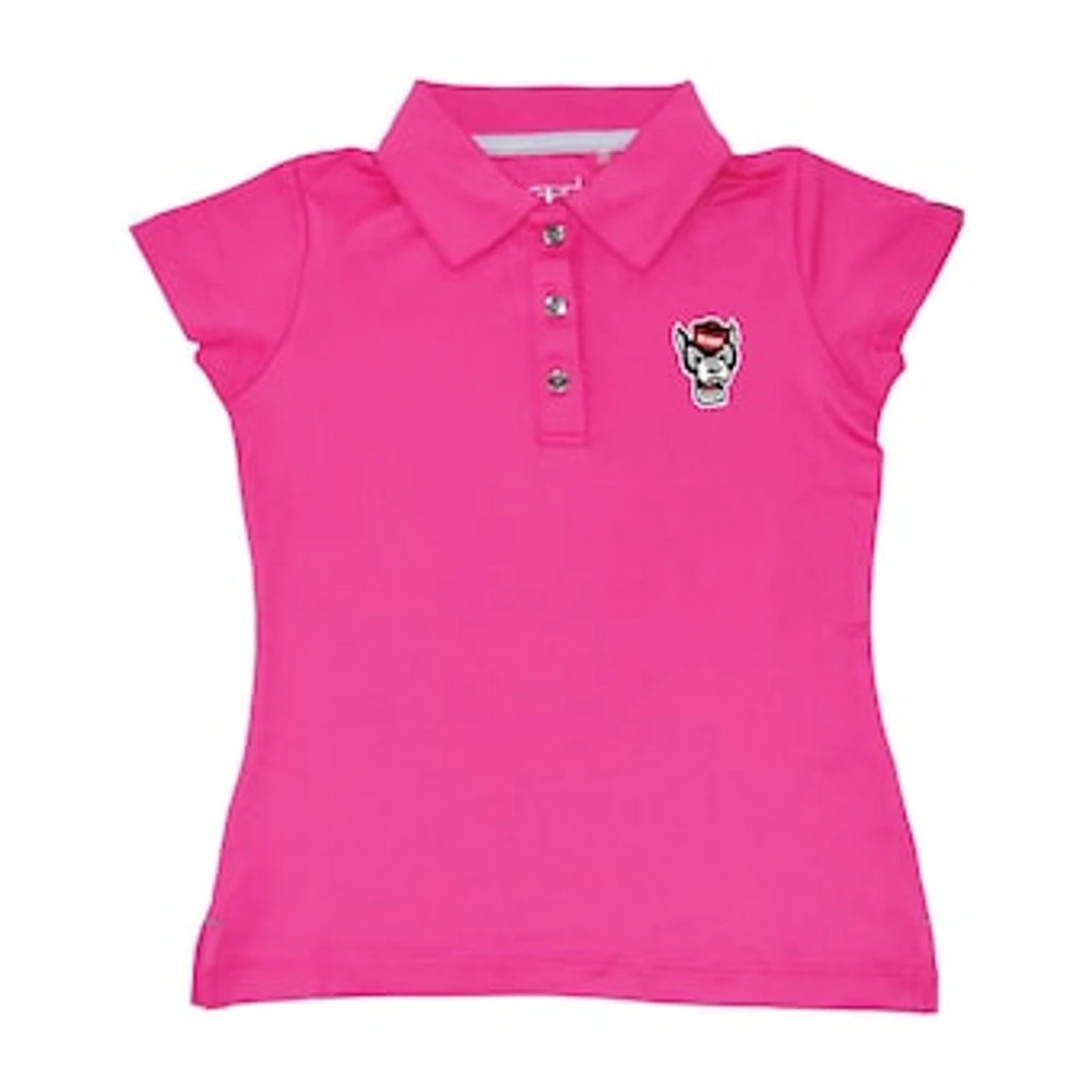Girls Toddler Garb Light Pink NC State Wolfpack Brighton Polo