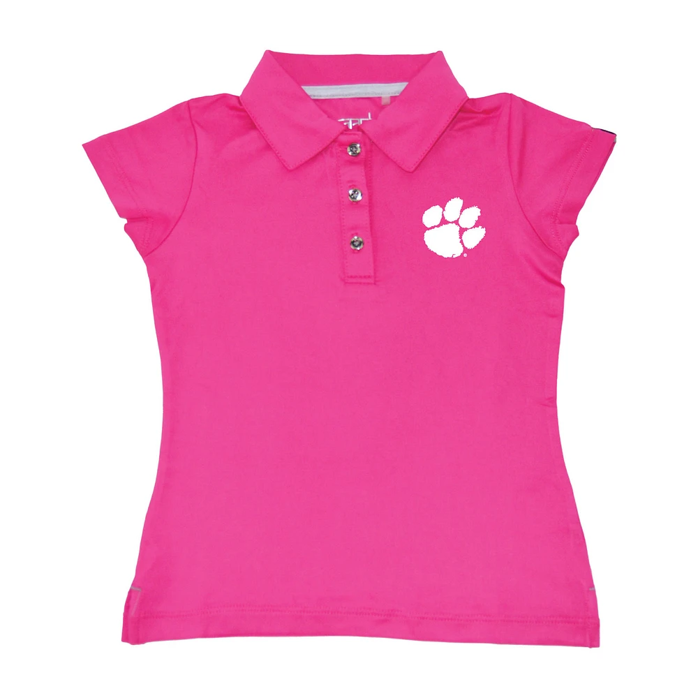 Girls Toddler Garb Light Pink Clemson Tigers Brighton Polo