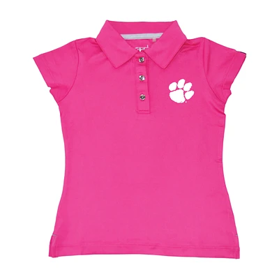 Girls Toddler Garb Light Pink Clemson Tigers Brighton Polo