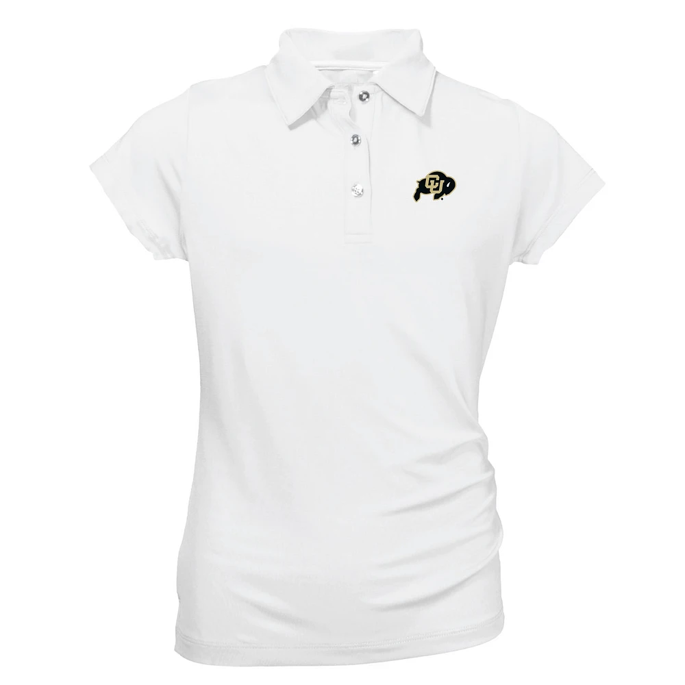 Youth Garb White Colorado Buffaloes Brighton Polo