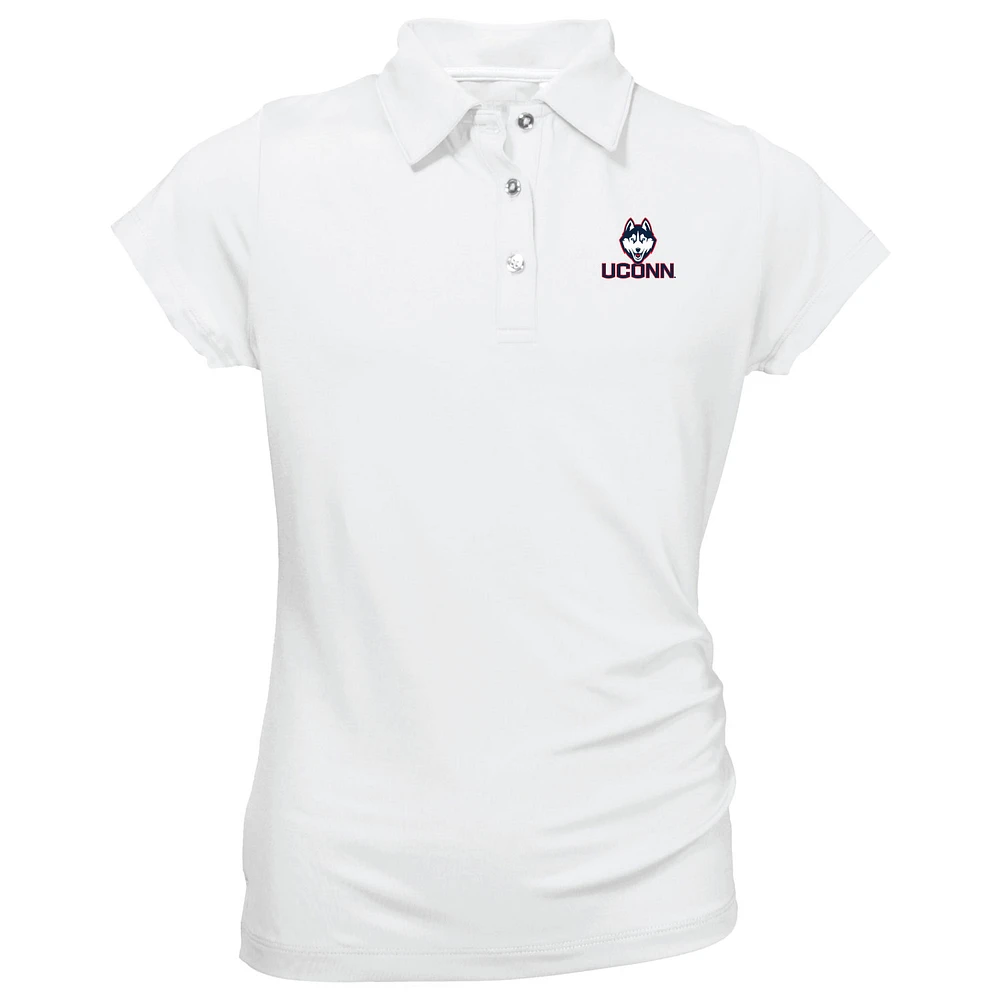 Youth Garb White UConn Huskies Brighton Polo