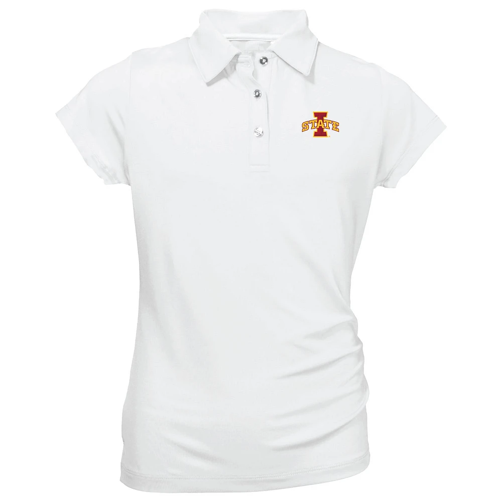 Youth Garb White Iowa State Cyclones Brighton Polo