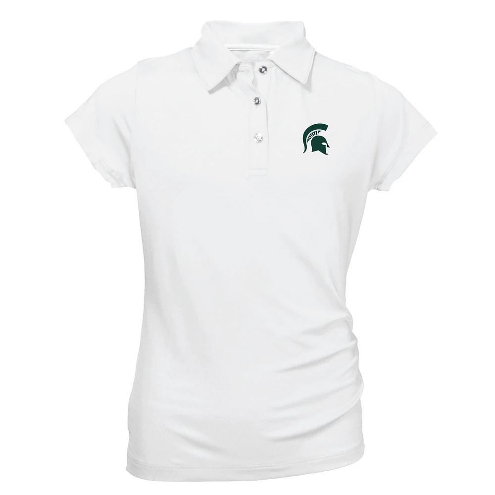 Youth Garb White Michigan State Spartans Brighton Polo