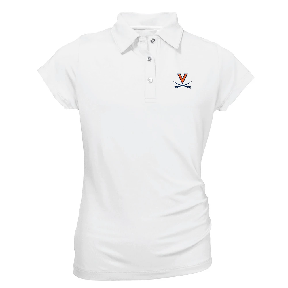 Youth Garb White Virginia Cavaliers Brighton Polo