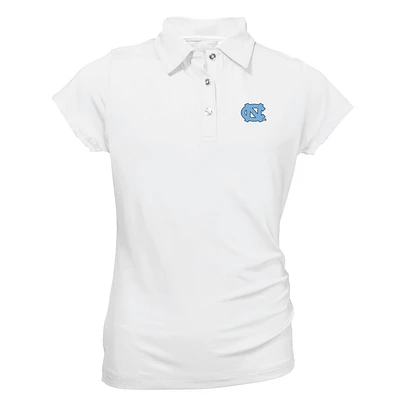 Youth Garb White North Carolina Tar Heels Brighton Polo