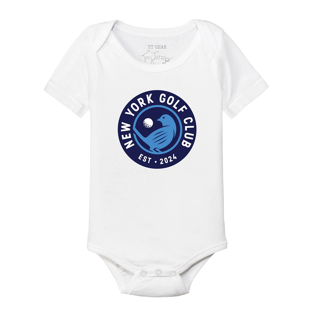 Infant Tiny Turnip White New York Golf Club Team Bodysuit