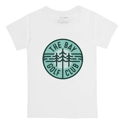 Youth Tiny Turnip White The Bay Golf Club Team T-Shirt