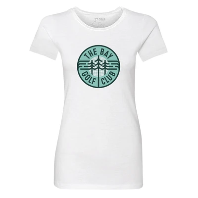 Women's Tiny Turnip White The Bay Golf Club Team T-Shirt