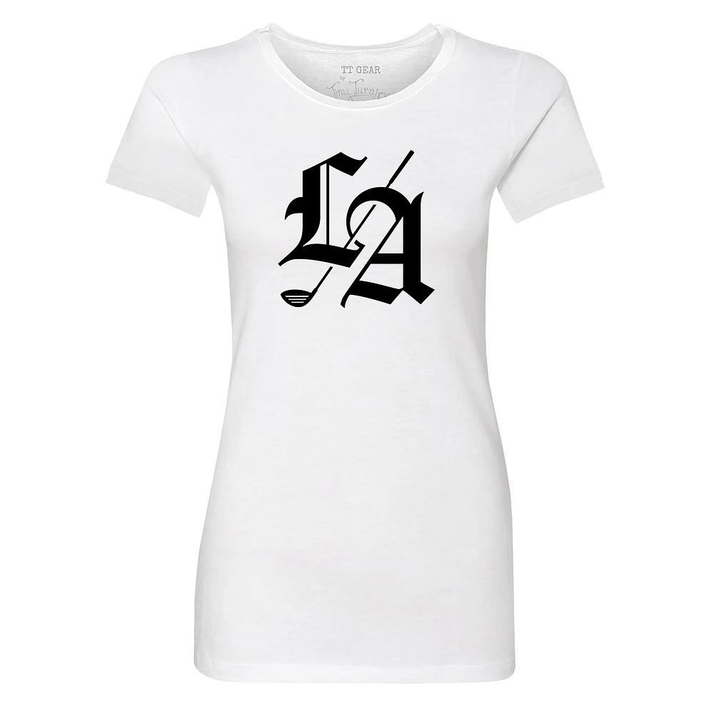 Women's Tiny Turnip White Los Angeles Golf Club Team T-Shirt