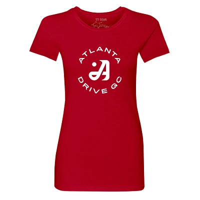 Women's Tiny Turnip Red Atlanta Drive GC Team T-Shirt
