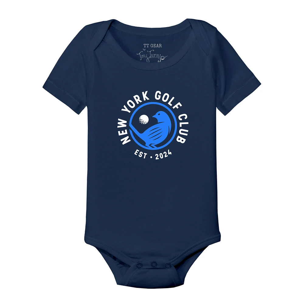 Infant Tiny Turnip Navy New York Golf Club Team Bodysuit