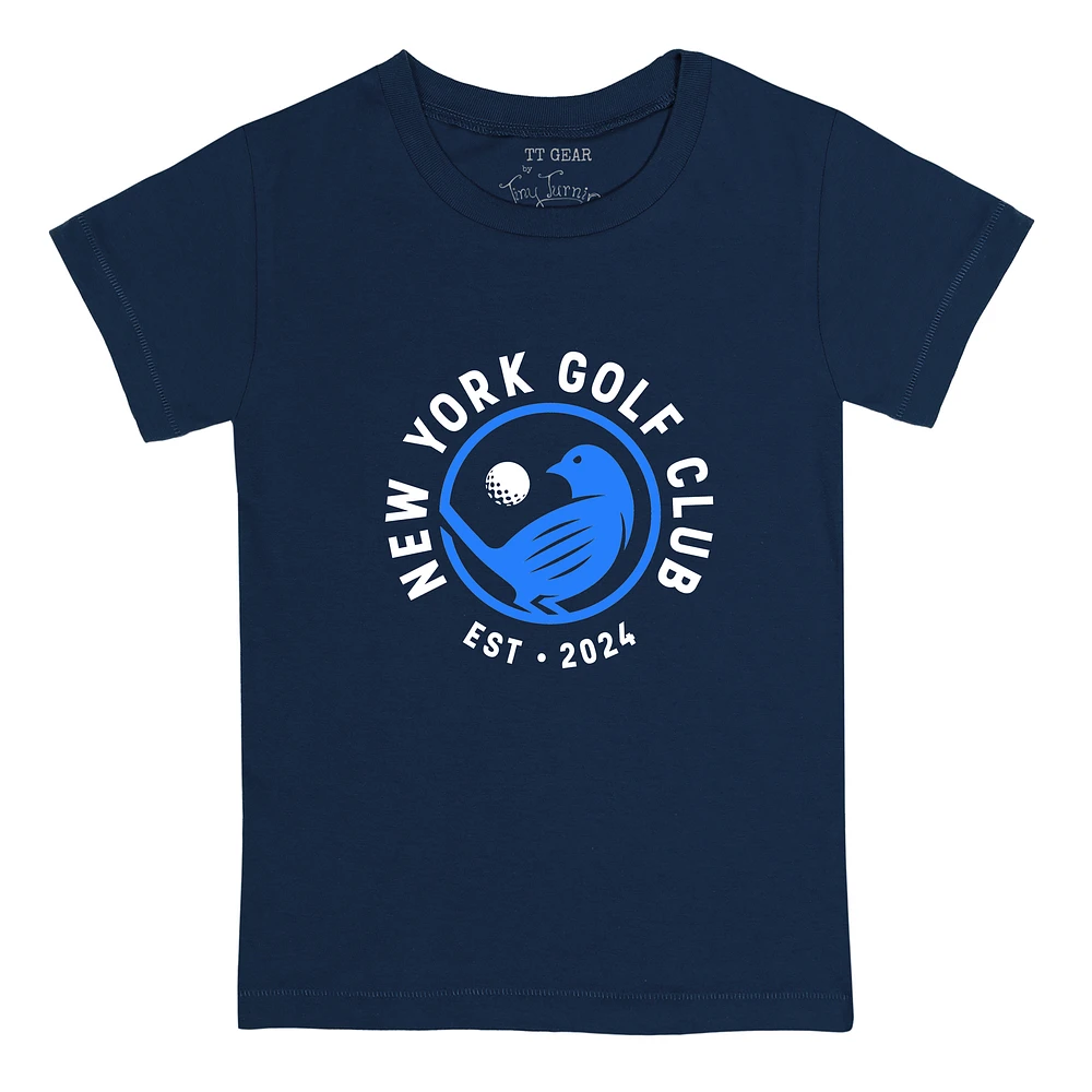 Youth Tiny Turnip Navy New York Golf Club Team T-Shirt