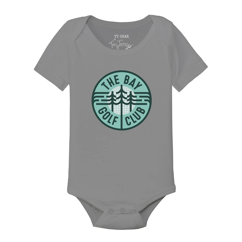 Infant Tiny Turnip Grey The Bay Golf Club Team Bodysuit