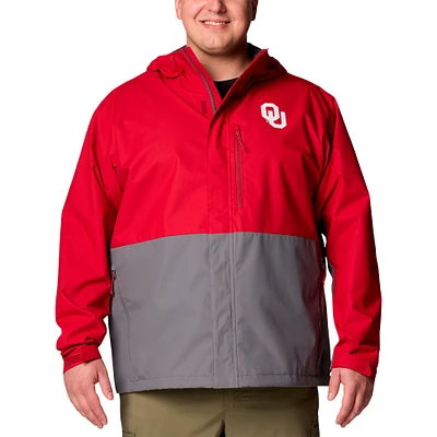 Men's Columbia Crimson Oklahoma Sooners Big & Tall Field Bound Omni-Tech™ Full-Zip Jacket