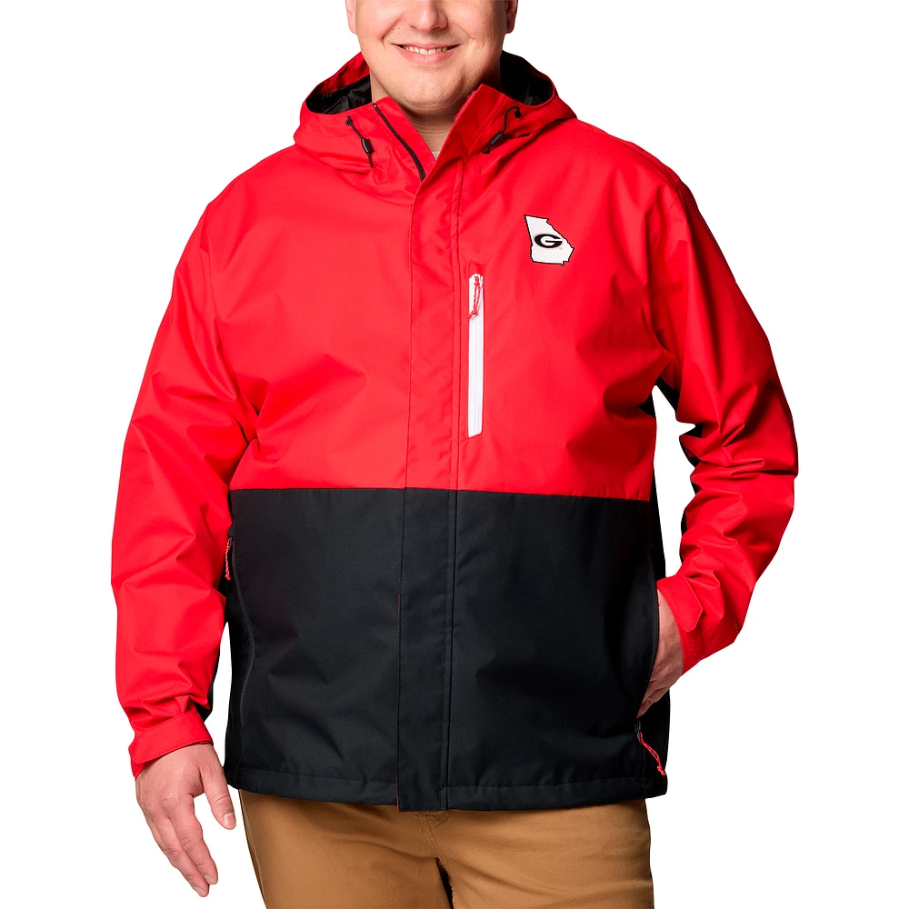 Men's Columbia Red Georgia Bulldogs Big & Tall Field Bound Omni-Tech™ Full-Zip Jacket
