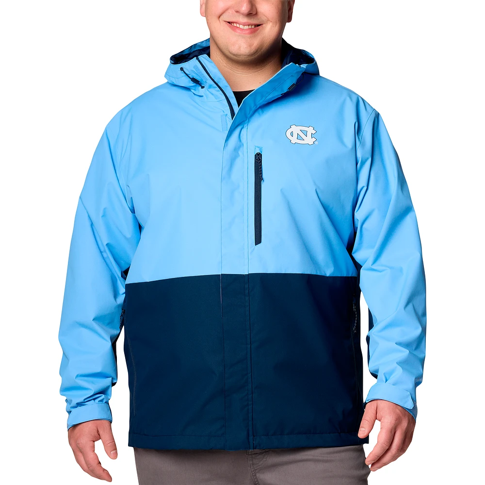 Men's Columbia Navy North Carolina Tar Heels Big & Tall Field Bound Omni-Tech™ Full-Zip Jacket