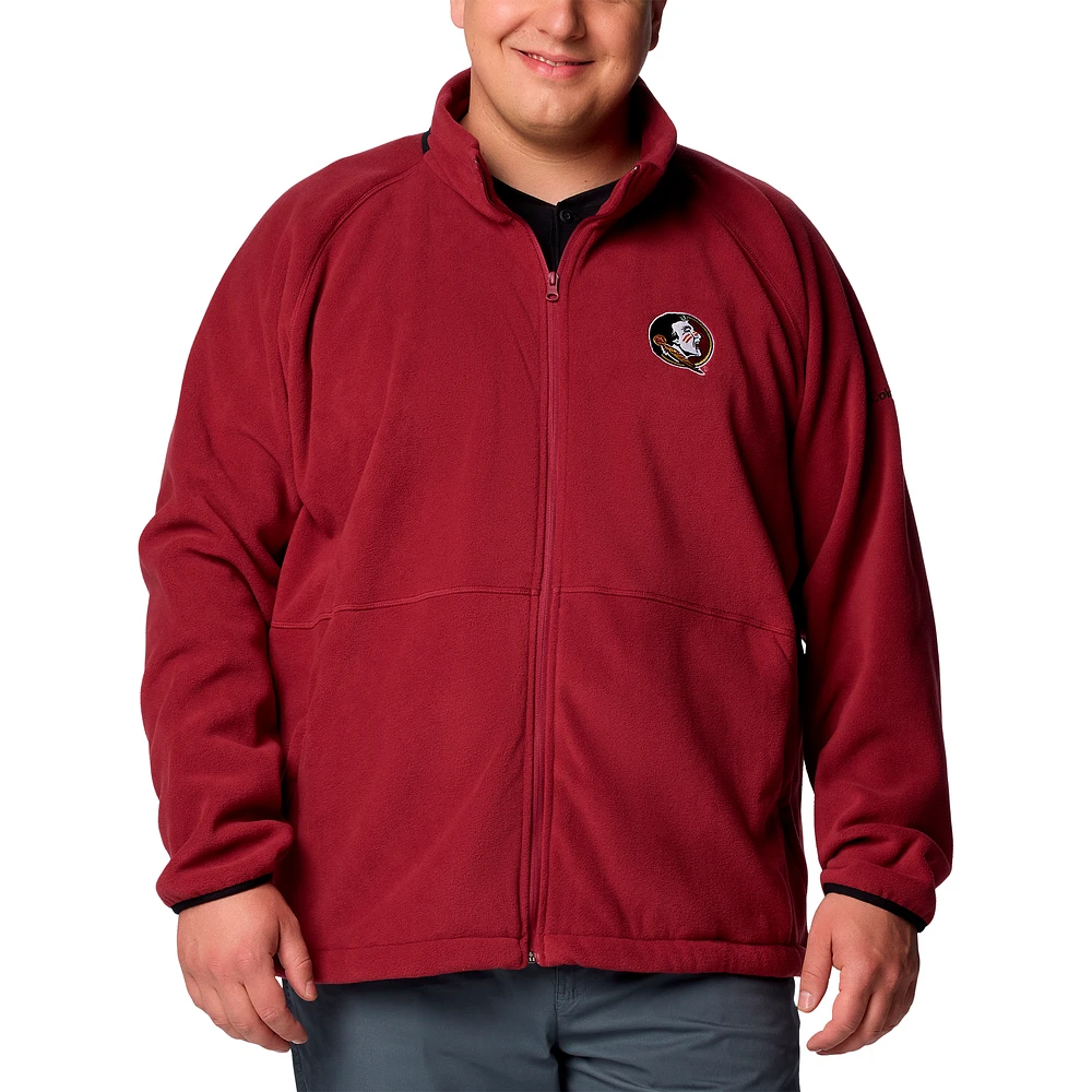 Men's Columbia Garnet Florida State Seminoles Big & Tall Flanker™ IV Fleece Raglan Full-Zip Jacket