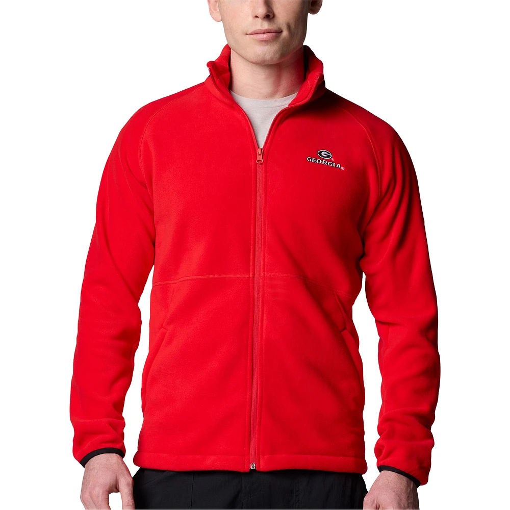 Men's Columbia Black Georgia Bulldogs Big & Tall Flanker™ IV Fleece Raglan Full-Zip Jacket