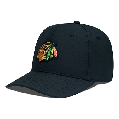 Men's Levelwear Black Chicago Blackhawks Rise Flex Hat