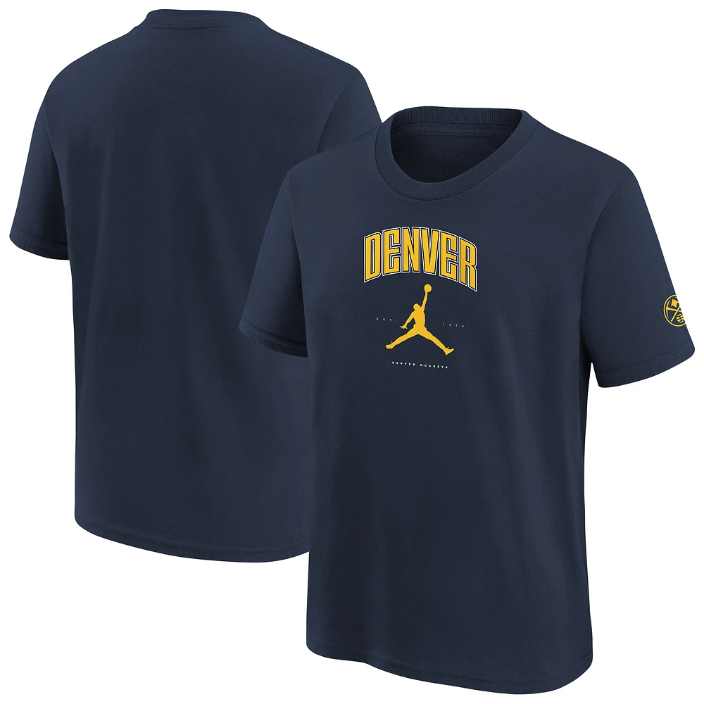 Youth Jordan Brand Navy Denver Nuggets Essential Cities T-Shirt