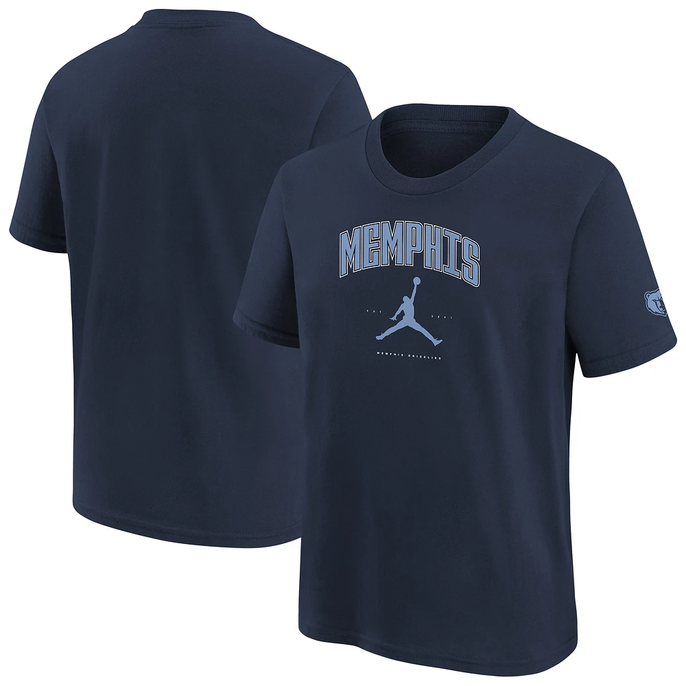 Youth Jordan Brand Navy Memphis Grizzlies Essential Cities T-Shirt