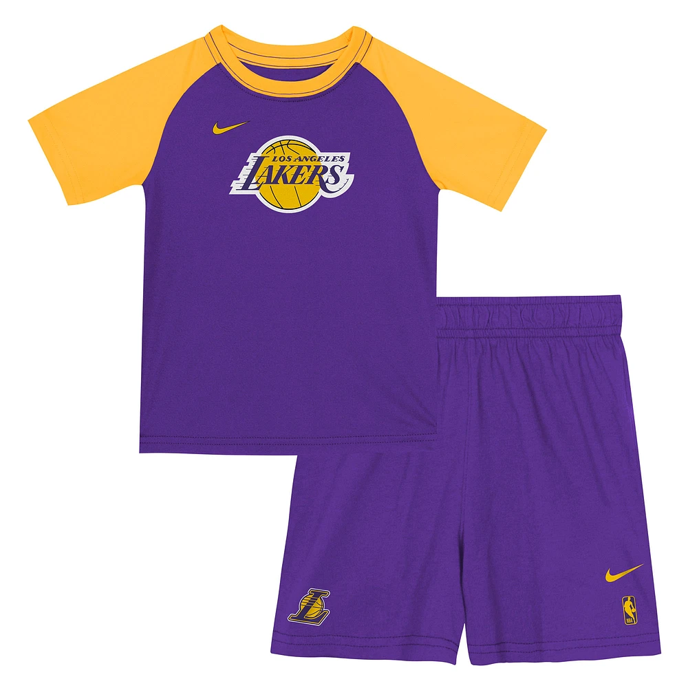 Toddler Nike Purple Los Angeles Lakers Practice T-Shirt & Shorts Set