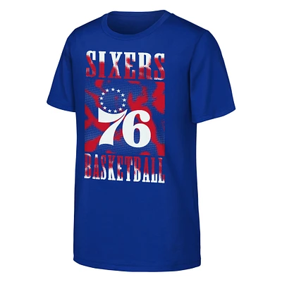 Youth Royal Philadelphia 76ers Garage Hero T-Shirt