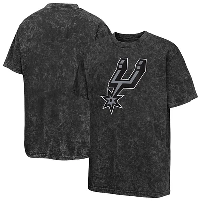 Youth Black San Antonio Spurs Rugged Defense T-Shirt