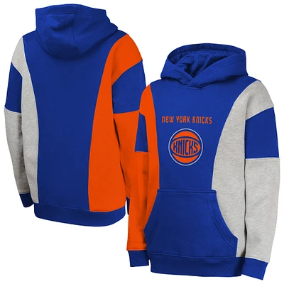 Youth Blue New York Knicks Ace the Hole Pullover Hoodie