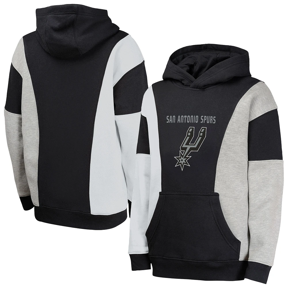 Youth Black San Antonio Spurs Ace the Hole Pullover Hoodie