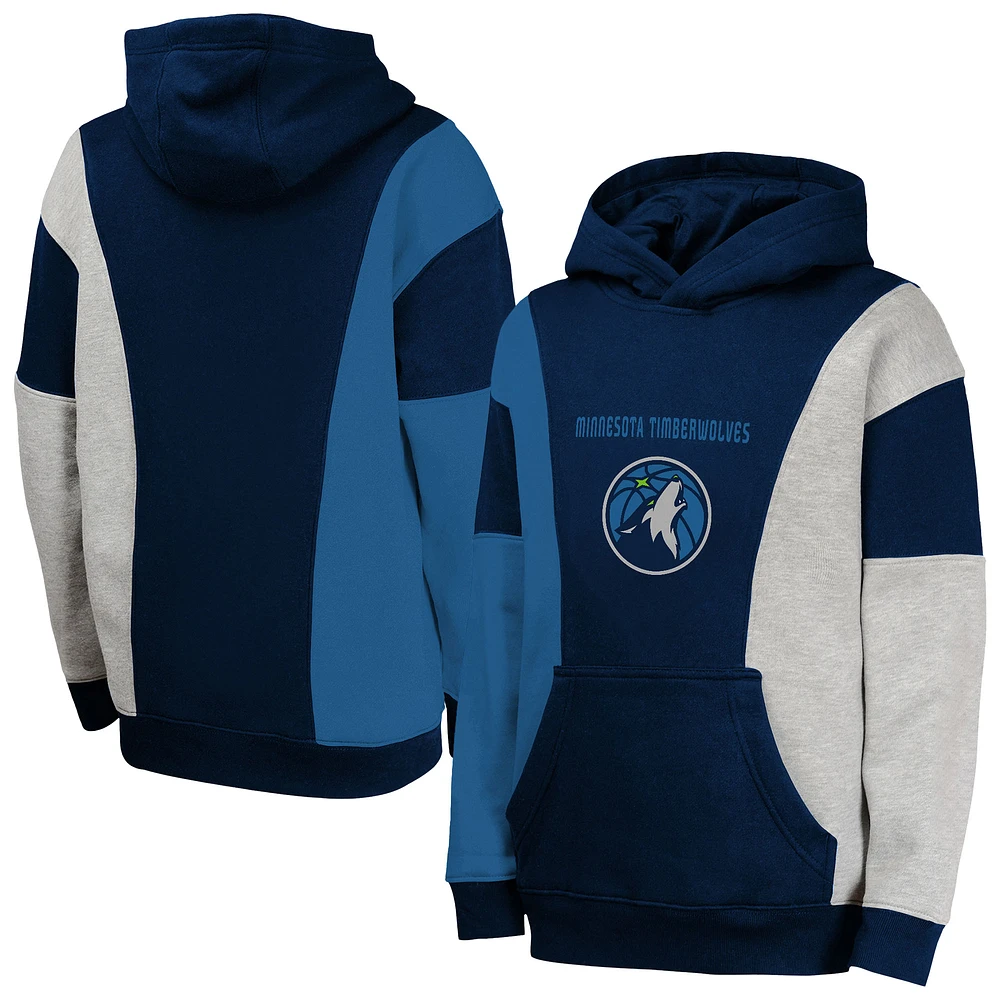 Youth Navy Minnesota Timberwolves Ace the Hole Pullover Hoodie