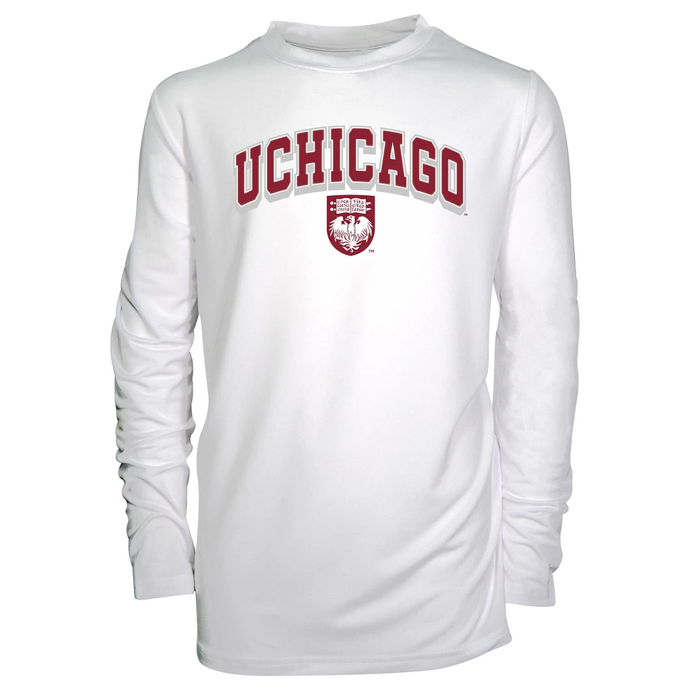 Toddler Garb White UChicago Maroons Jesse Long Sleeve Sun Shirt