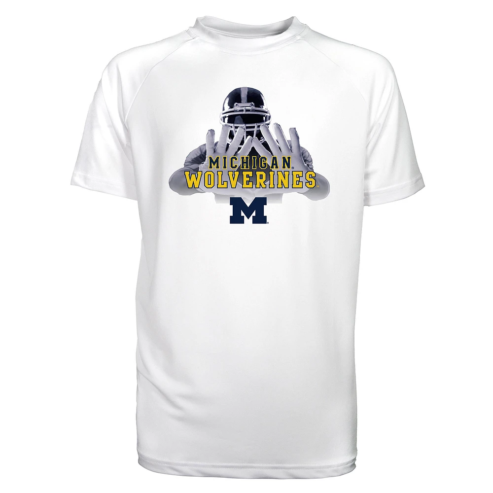 Toddler Garb White Michigan Wolverines Kevin Raglan Sun Shirt