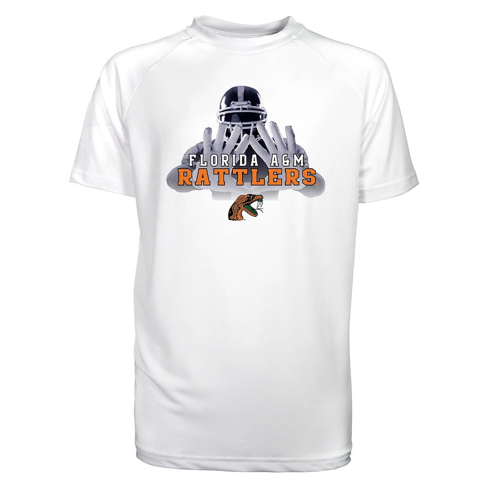 Toddler Garb White Florida A&M Rattlers Kevin Raglan Sun Shirt