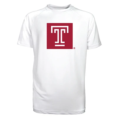 Toddler Garb White Temple Owls Kevin Raglan Sun Shirt