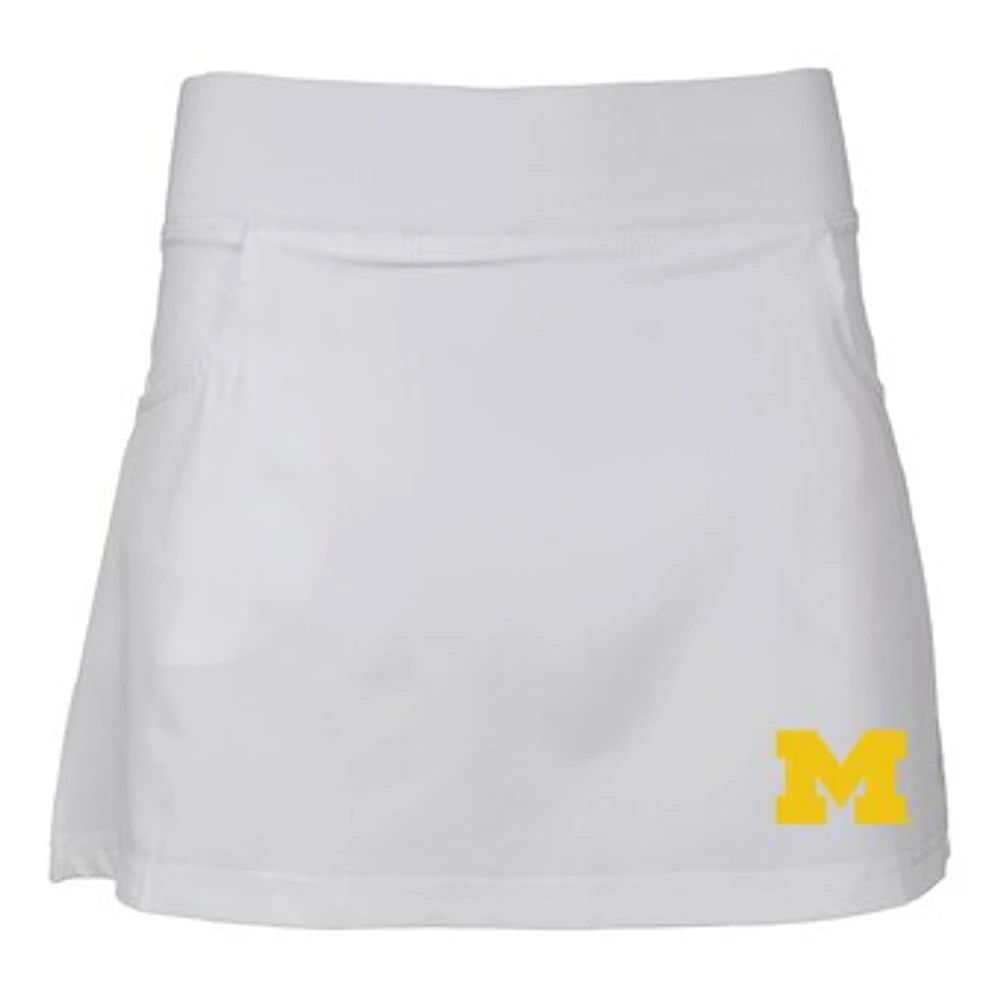 Girls Youth Garb White Michigan Wolverines Sara Skort