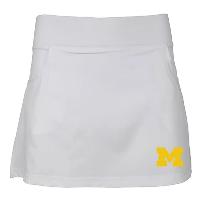 Girls Youth Garb White Michigan Wolverines Sara Skort