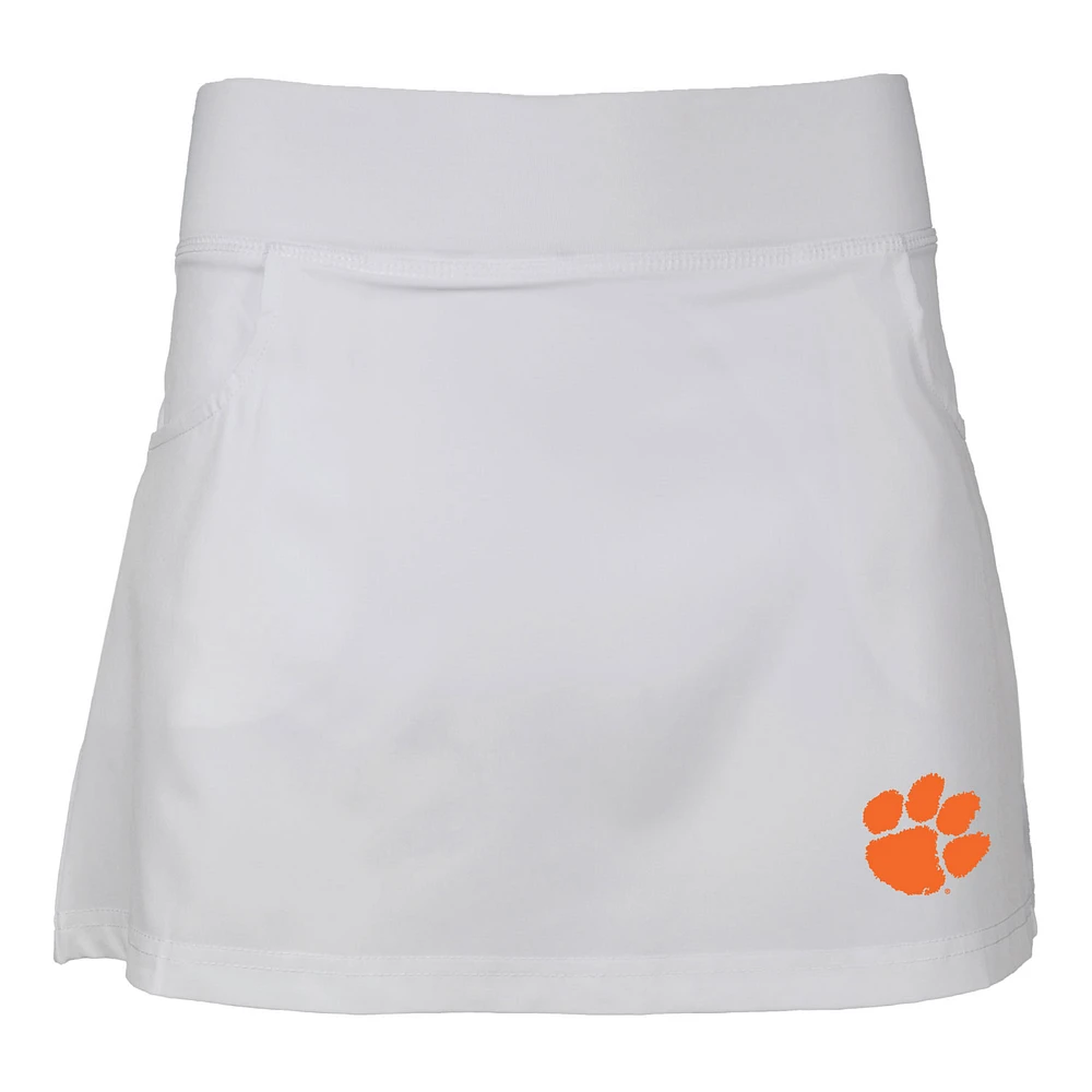 Girls Youth Garb White Clemson Tigers Sara Skort