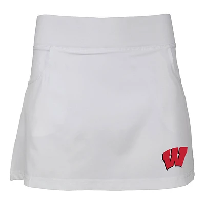 Girls Youth Garb White Wisconsin Badgers Sara Skort