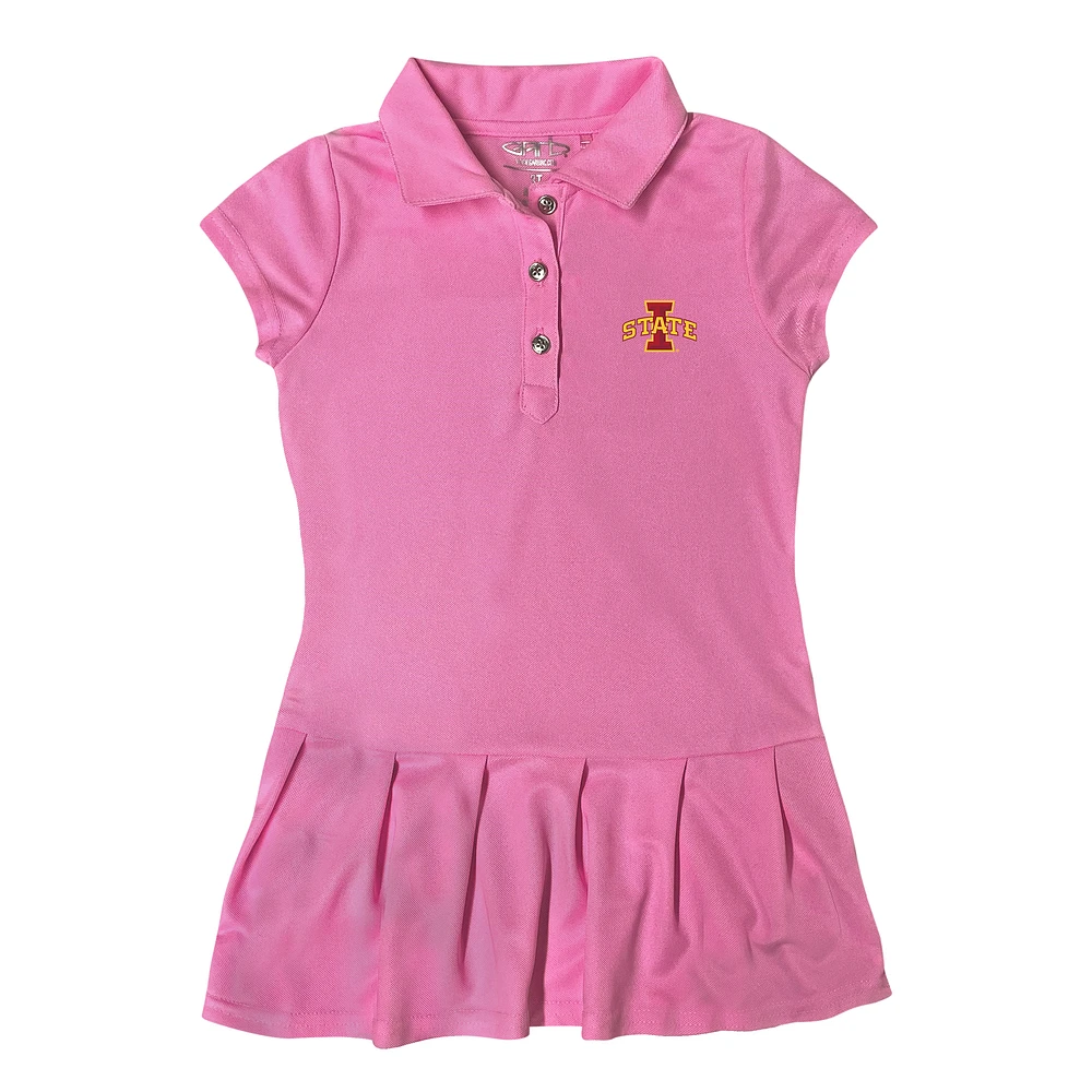 Girls Toddler Garb Pink Iowa State Cyclones Caroline Polo Dress