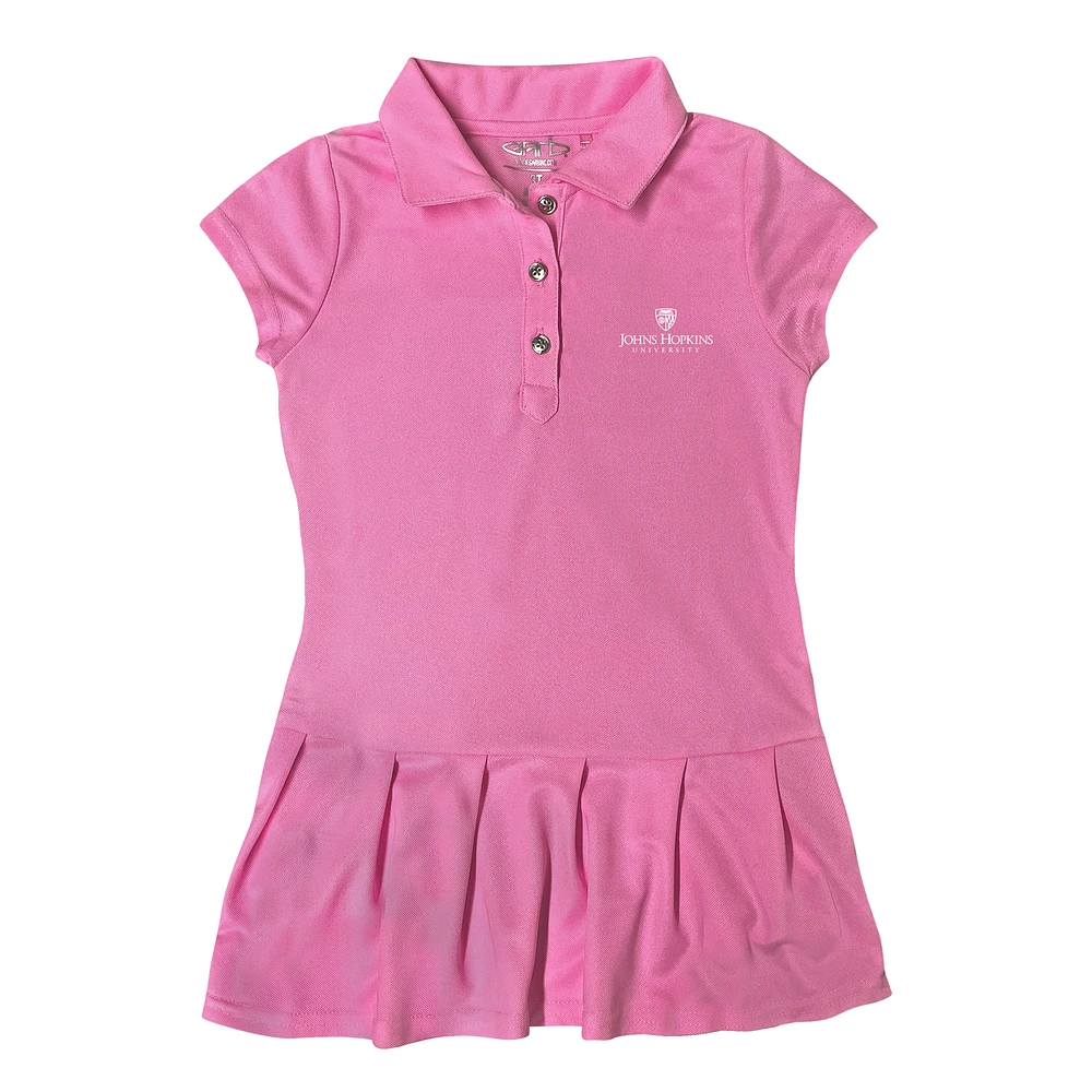 Girls Toddler Garb Pink Johns Hopkins Blue Jays Caroline Polo Dress