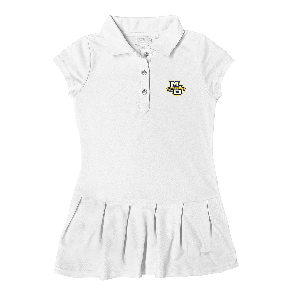 Girls Toddler Garb White Marquette Golden Eagles Caroline Polo Dress