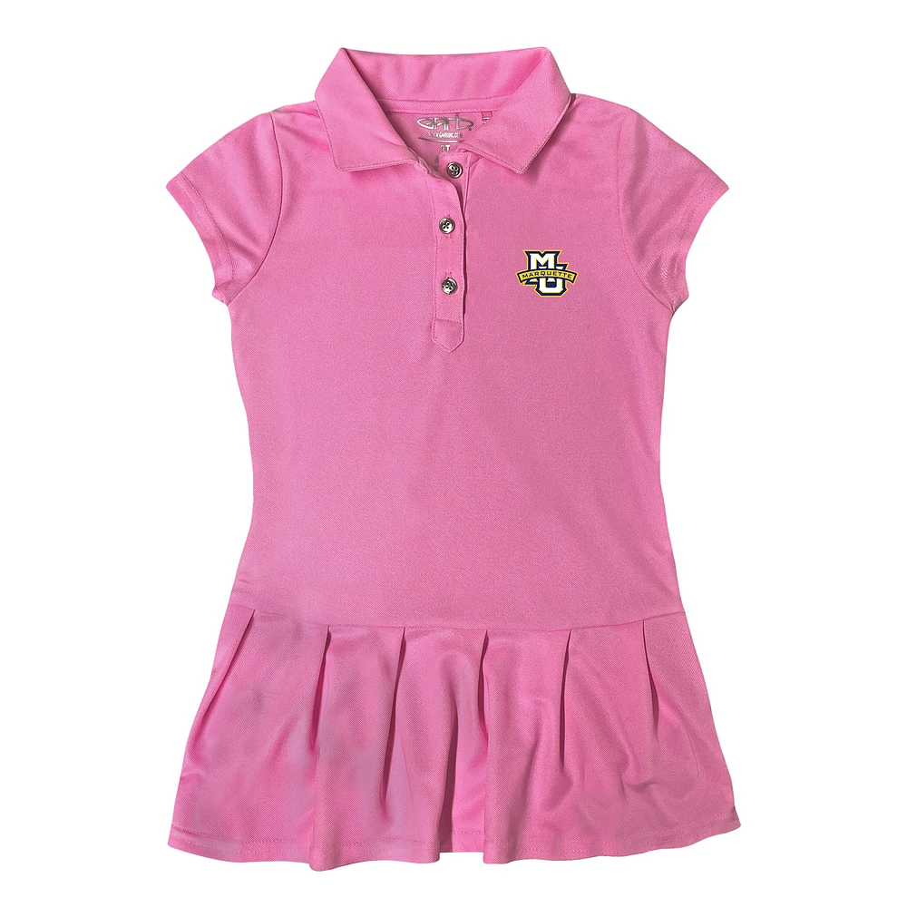 Girls Toddler Garb Pink Marquette Golden Eagles Caroline Polo Dress
